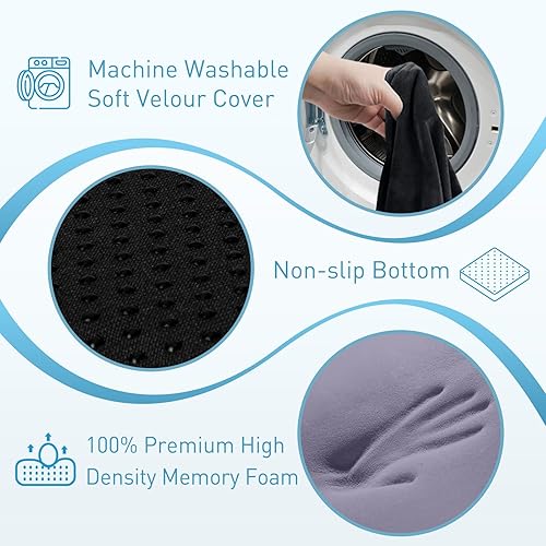 Miniatura 3 de BlissTrends Cojín de asiento, cojines gruesos de espuma viscoelástica para aliviar la presión, dolor de coxis, ciática y alivio del dolor de espalda