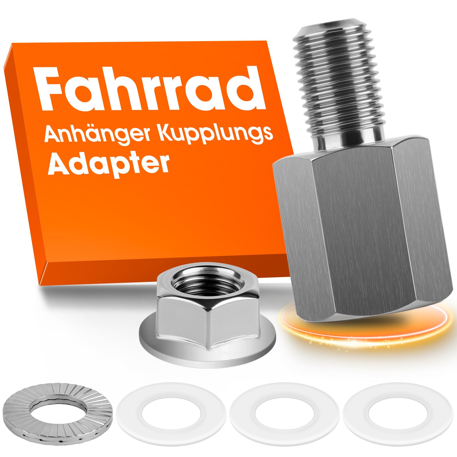 Fahrrad Achsadapter M10 | Fahrradanhänger Adapter für Steckachse