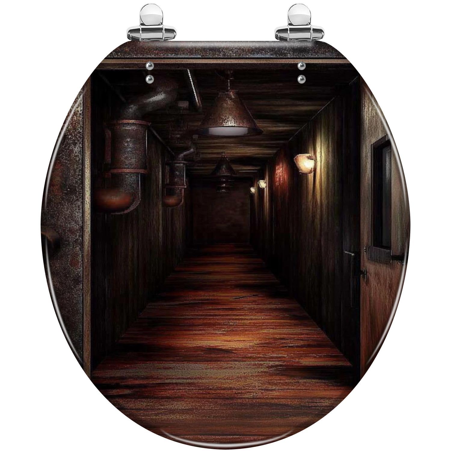 Premium Slow Quiet Close Round Dark Resin siedzisko toaletowe i pokrowiec z szybkim uwalnianiem zawiasów - łatwe czyszczenie i instalacja