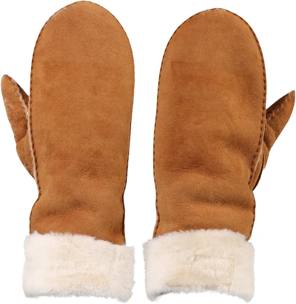 YISEVEN Women’s Merino Sheepskin Winter Shearling Leather Gloves Mitten