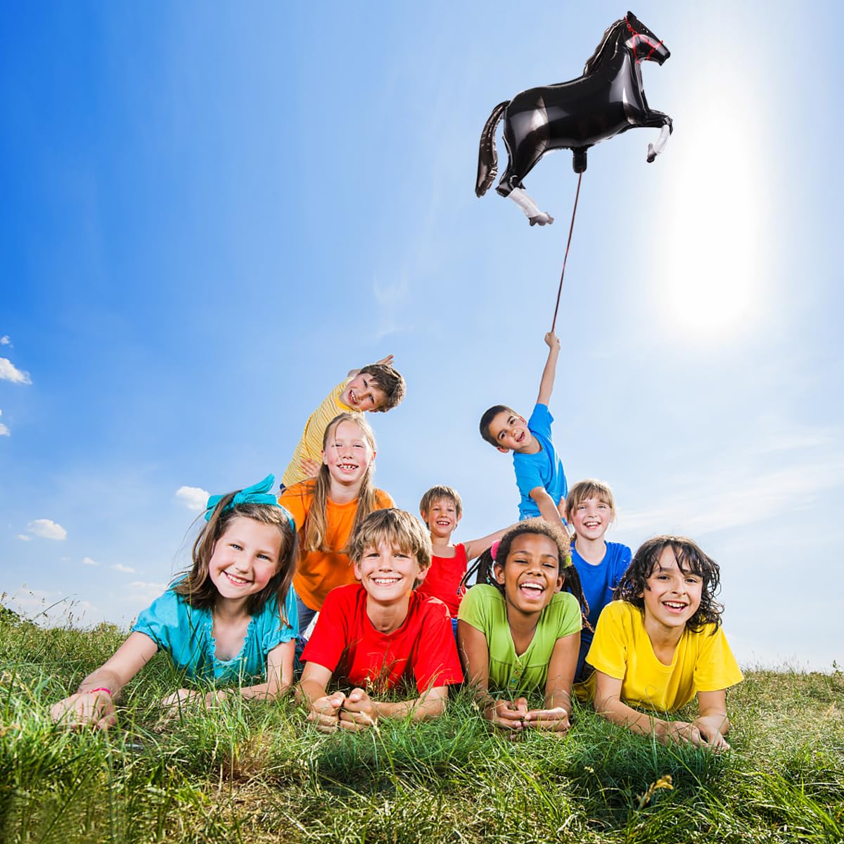 Décorations Anniversaire Pour Enfants Et Garçons : Fournitures De Fête De Cheval, Kit De Ballons Sur Le Thème Du Cheval