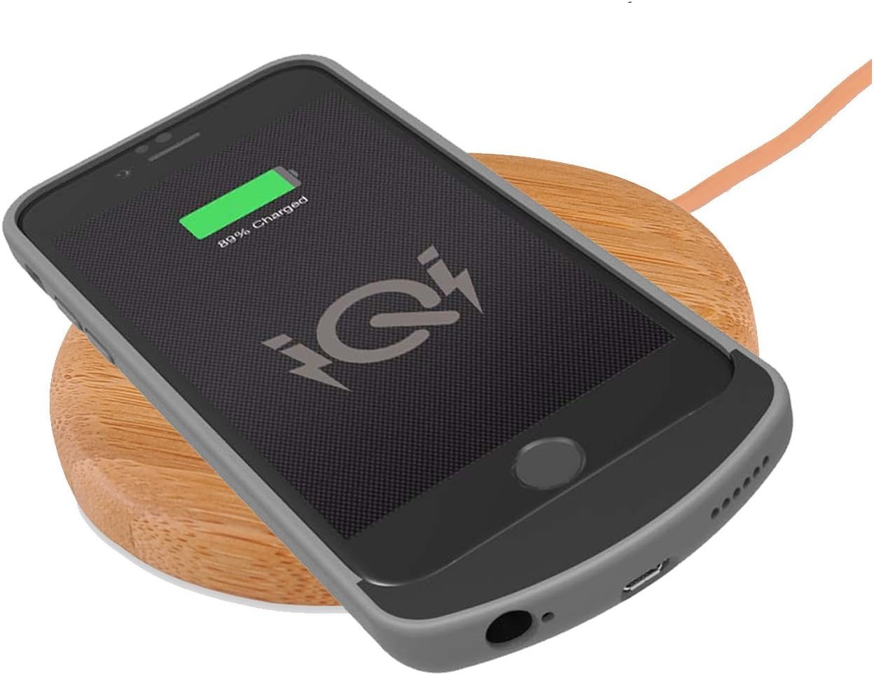 Fonesalesman - iQi PWRcase | Slim, Smart Case Cover For iPhone 6 & 6S With Built-in Qi Wireless Charging Receiver And External 1550mAh Powerbank (Wireless Or Micro-USB Chargeable)
