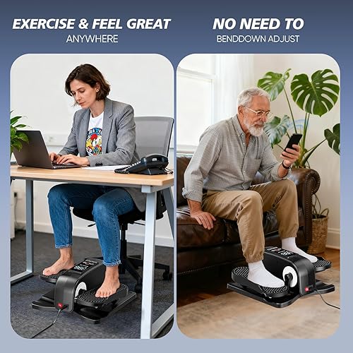 Miniatura 6 de Under Desk Elliptical Machine for Senior Mini Elliptical Leg Exerciser with Remote Quiet Portable Electric Seated Foot Pedal Exerciser for Home