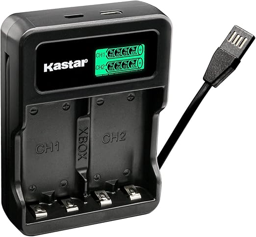 Kastar LZD2 USB Battery Charger Compatible with Xbox One, Xbox One S, Xbox One X, Xbox One X/S, Xbox Series X/S, Xbox One Elite Wireless Controller