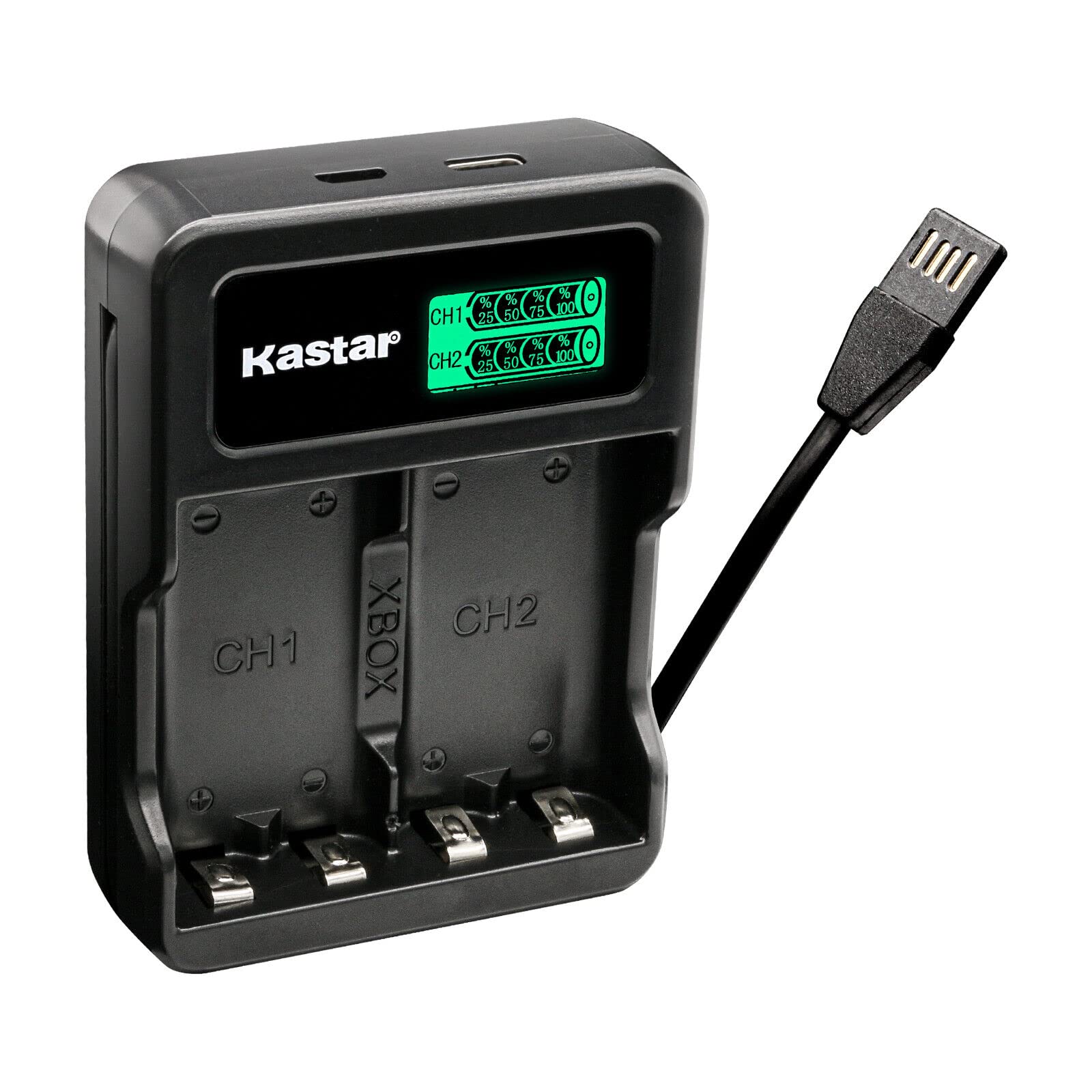 Kastar LZD2 USB Battery Charger Compatible with Xbox One, Xbox One S, Xbox One X, Xbox One X/S, Xbox Series X/S, Xbox One Elite Wireless Controller