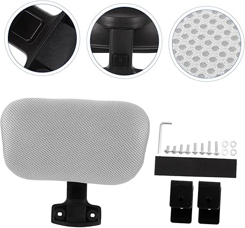 Miniatura 3 de Operitacx Almohada ajustable para silla de computadora, silla de oficina, reposacabezas para soporte de cuello, almohada ergonómica cómoda para