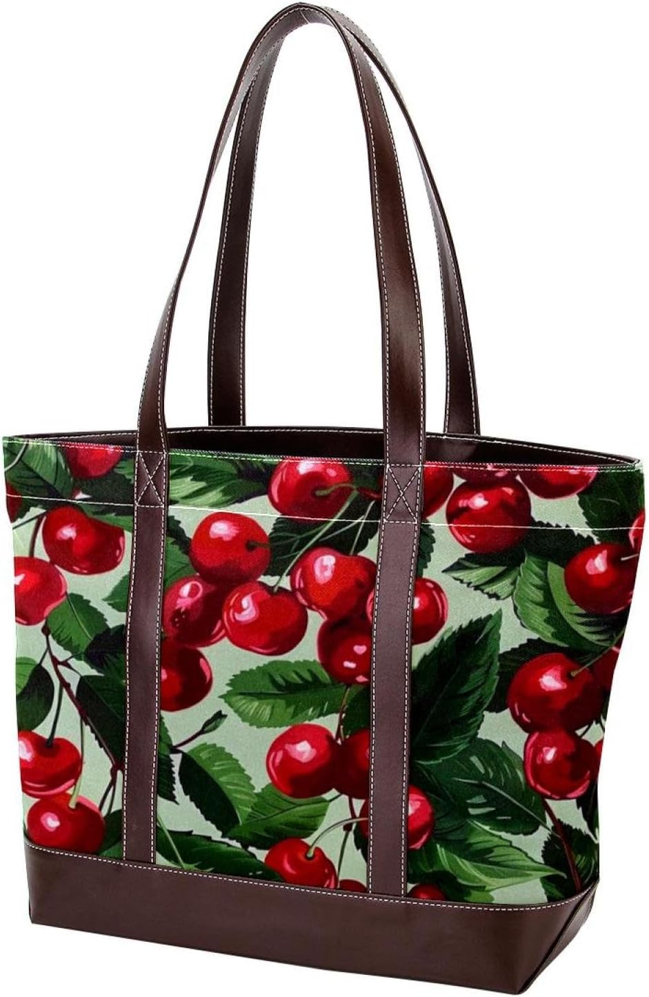 [YTYVAGT] 女性用財布、女性用トートバッグ、女性用ハンドバッグ,フルーツ水彩チェリー