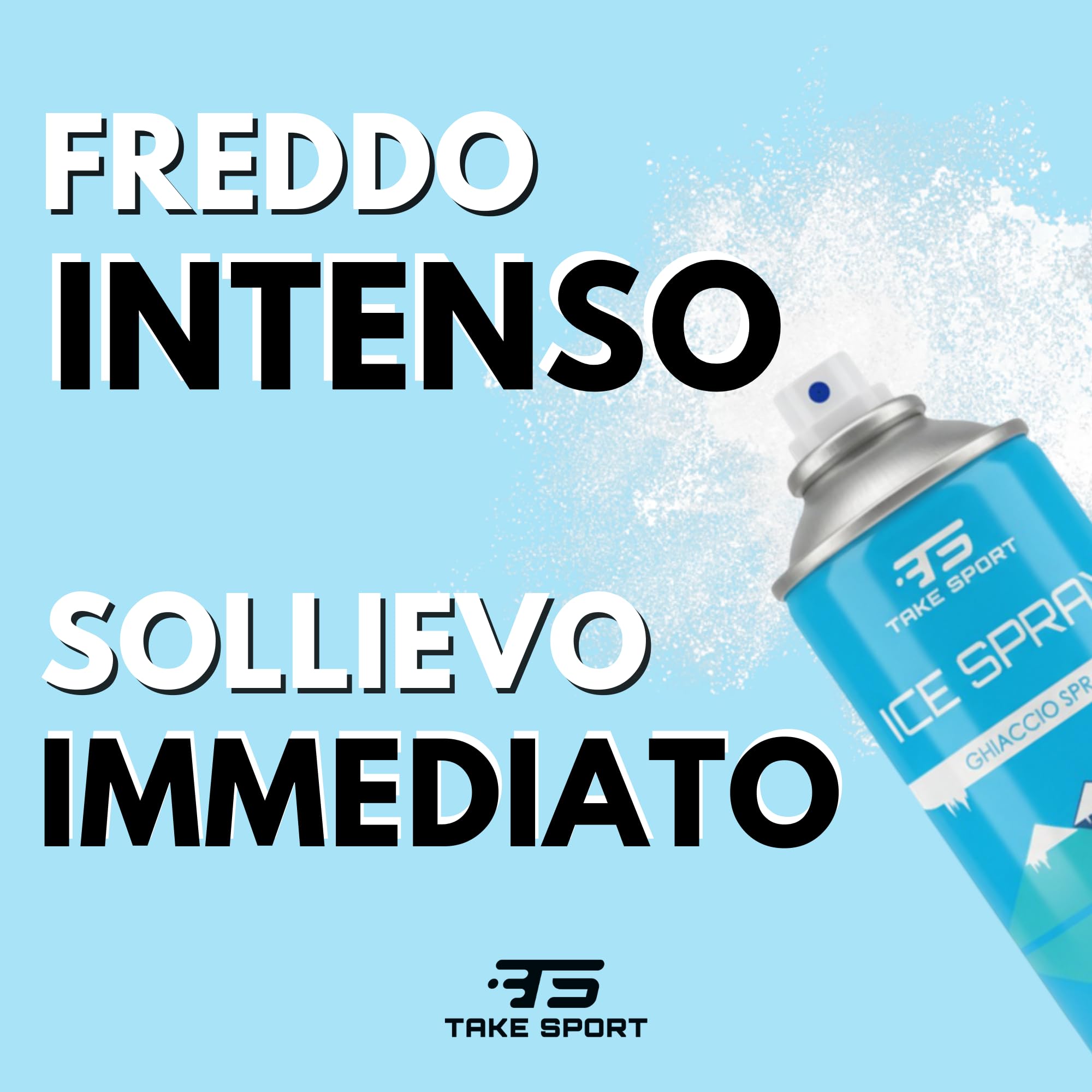 TS TAKE SPORT - Ghiaccio Spray | Ghiaccio Spray Istantaneo | Ghiaccio Bomboletta | Ice Spray Professionale per Sportivi (azzurro, 6 pz)