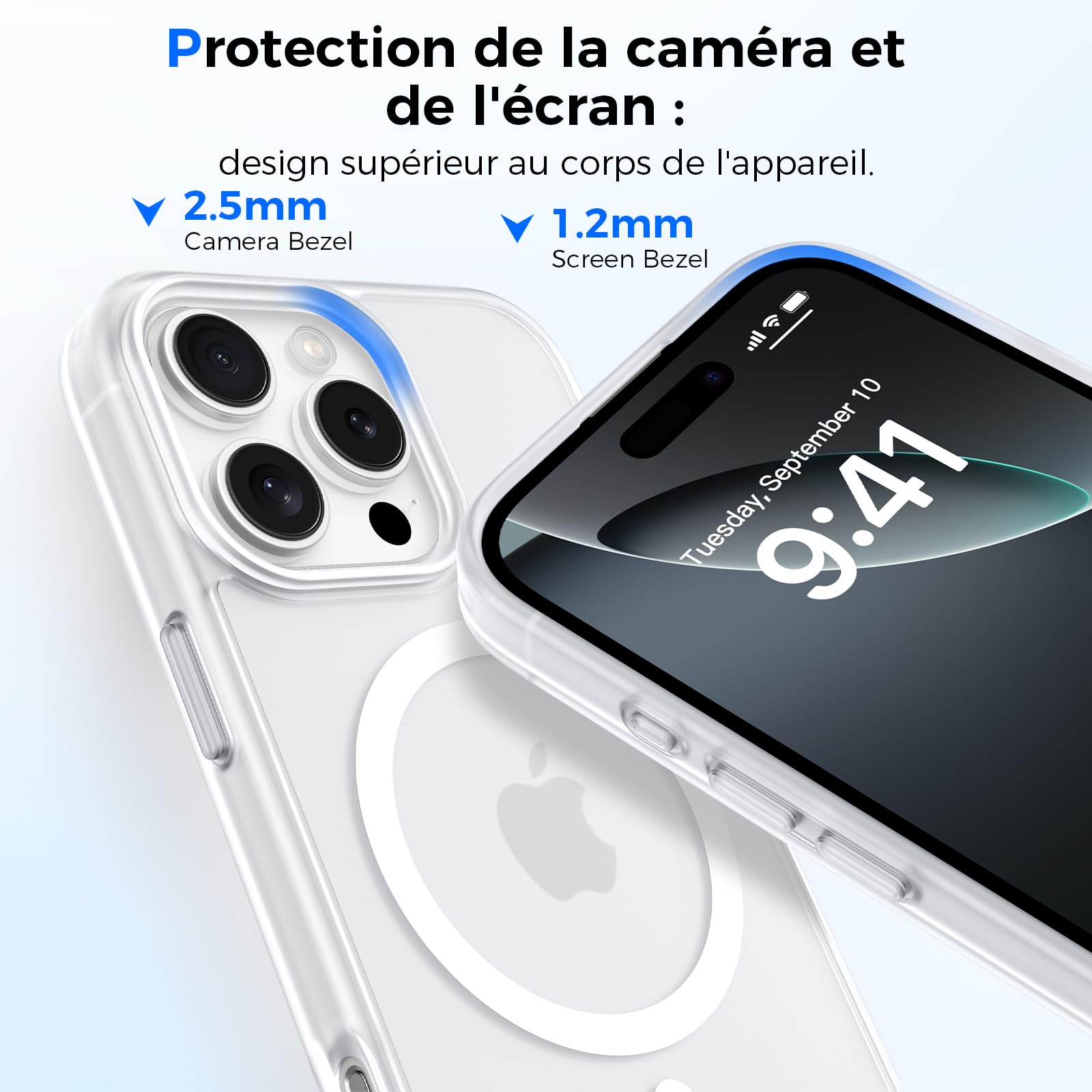 Flowzuk Custodia Magnetica Per IPhone 16 Pro 6.3" - Trasparente Antiurto Con MagSafe