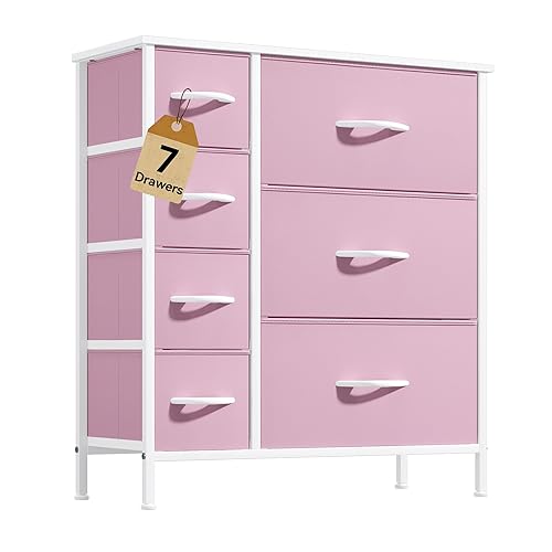 Miniatura 24 de DWVO Cómoda de tela para dormitorio, cómoda alta con 8 cajones, torre de almacenamiento con cubos de tela, cómoda para armario y sala de estar, Gris