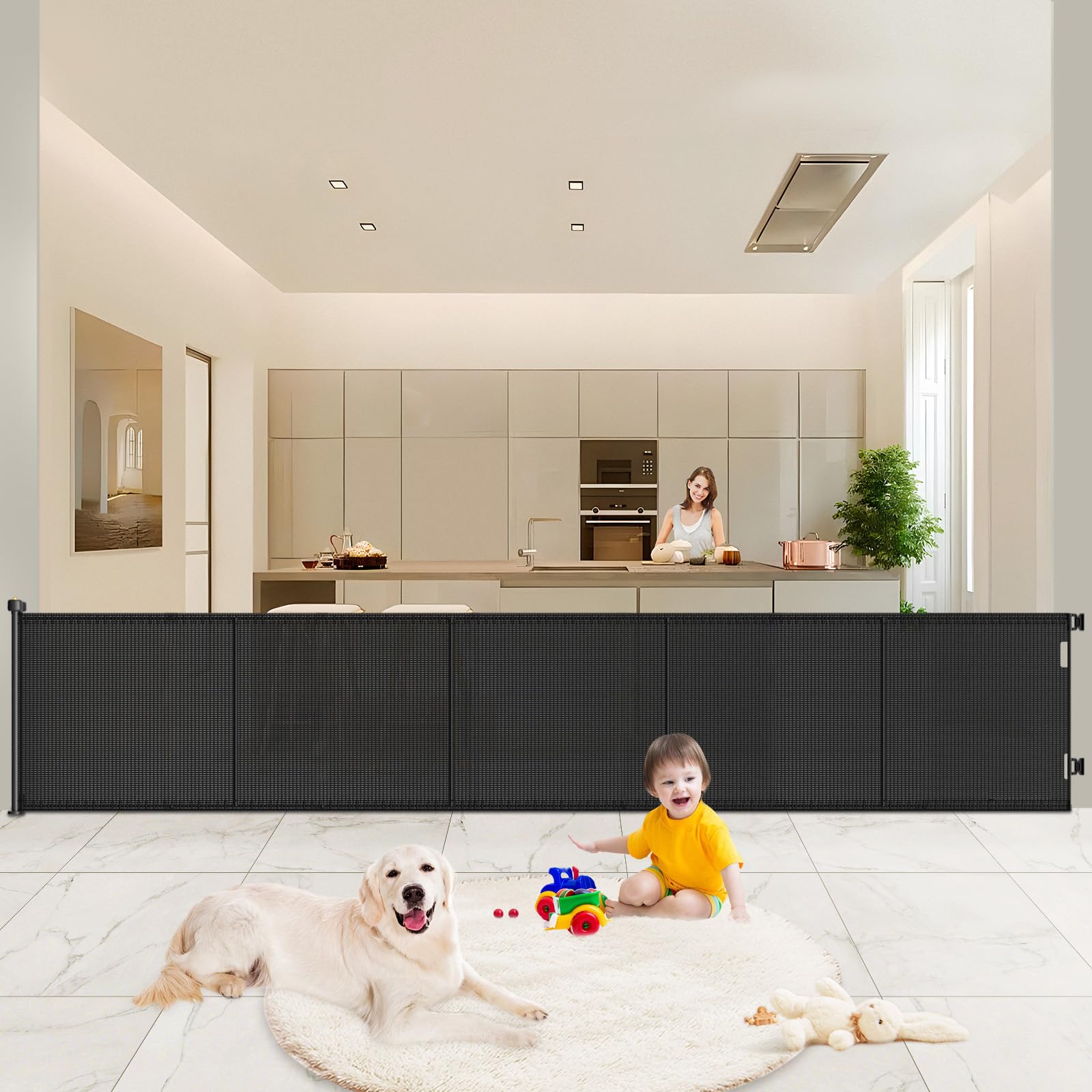 Pawtners Retractable Baby Gate 41 x 120