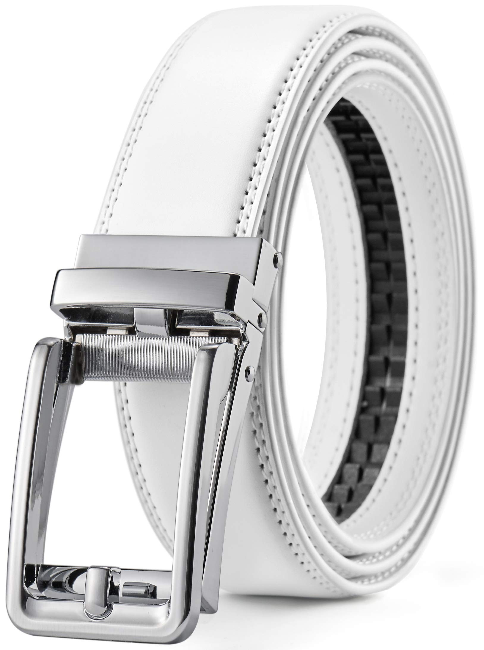 CHAOREN Cintura Uomo, Cintura Uomo Pelle Cricchetto Automatica Fibbia 35mm, Cinta Regolabili per Adattarsi