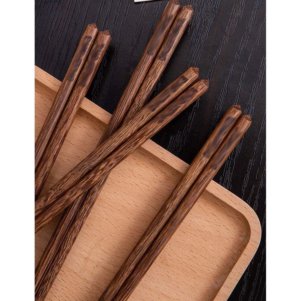 Palillos Chinos Aptos para lavavajillas, Juego de 10 Pares de Palillos Chinos de Madera Reutilizables, Palillos Chinos, Material Natural, Juego de Regalo de Palillos Chinos japones(1)