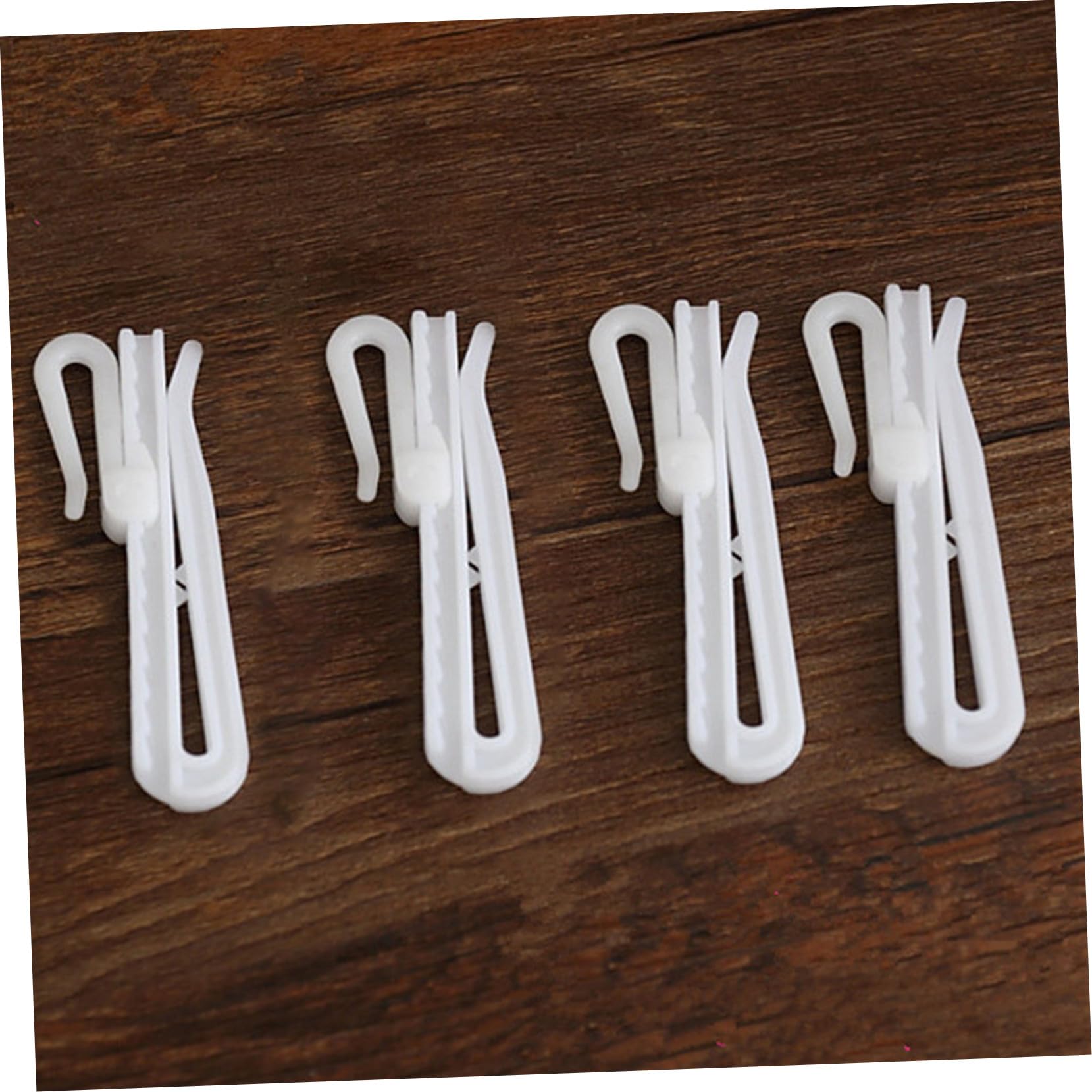 Ipetboom 100pièces Crochets De Rideaux Ajustables Plastique Crochets s Extensibles Accessoires Solides Pour Fixation Et Suspension De Rideaux Maison