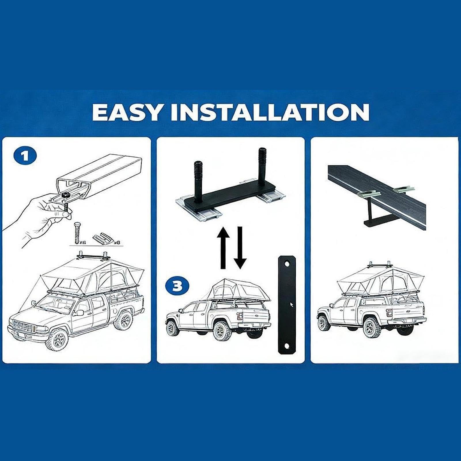 Colcolo Kit para Montaje Tienda Techo Accesorios para Tienda Techo con reemplazo Directo, Incluyendo Placas