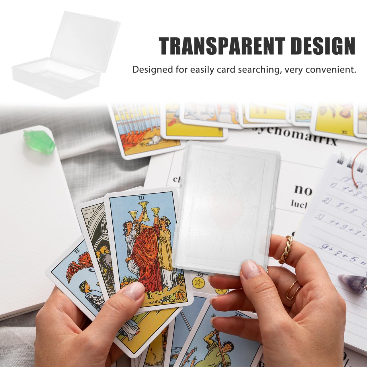 BESPORTBLE 2PCS Playing Card Storage Box Set Small Card Deck Holder for Family and Friends for Board Games - Image 2