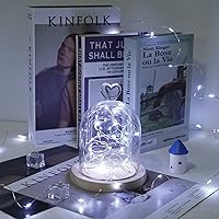 Vista 5 de Guirnalda de luces LED, funciona con pilas, luz de luciérnaga estrellada de 6.6 pies, 20 LED, impermeable, alambre de cobre plateado, mini luz