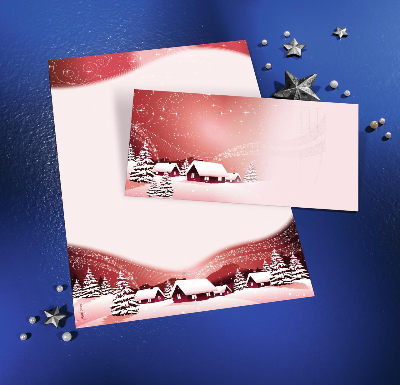 Sigel DU033 Christmas Envelopes, Silent Night, DL (4.33 x 8.66 inches), 60.8 lbs, 50 pcs.