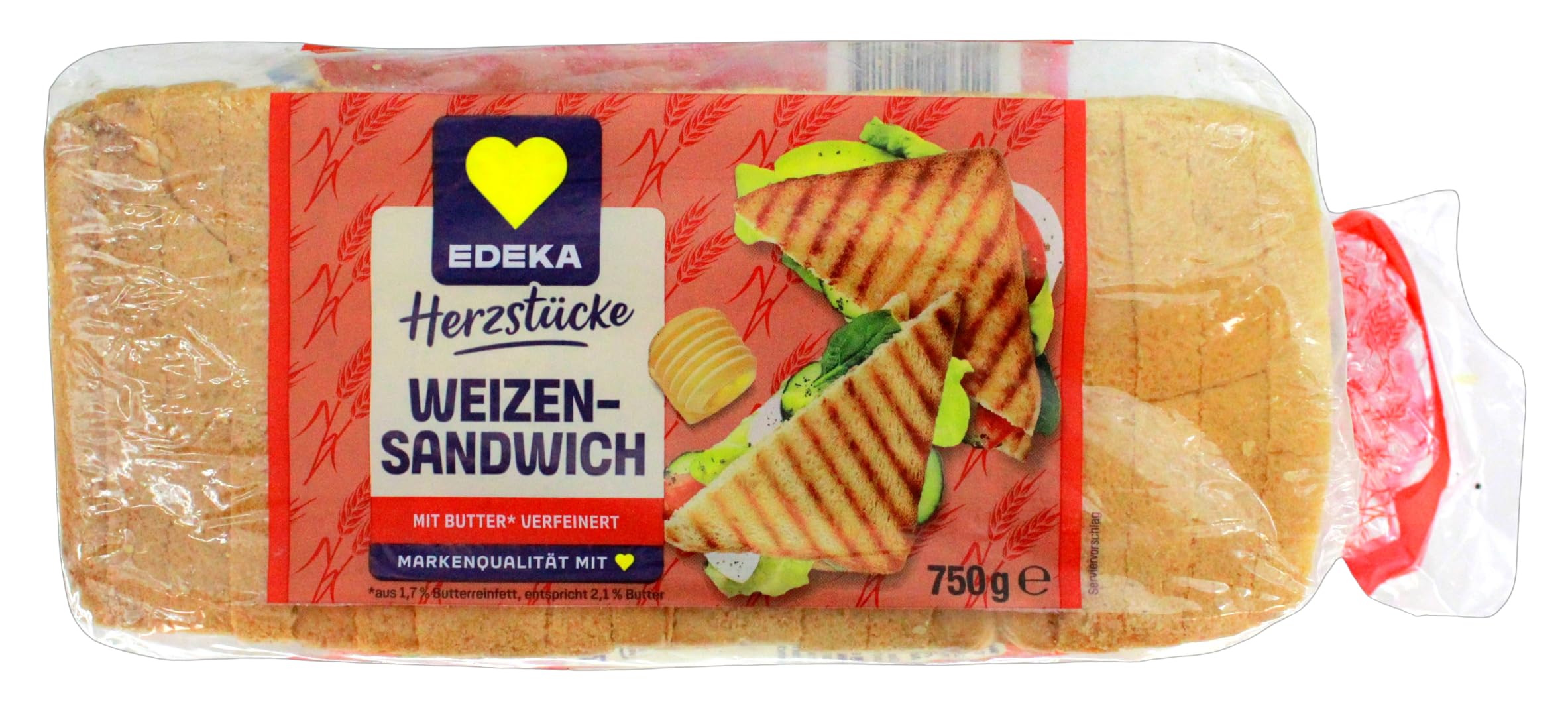 Herzstücke Weizen-Sandwich Toast, 7er Pack (7 x 750g)