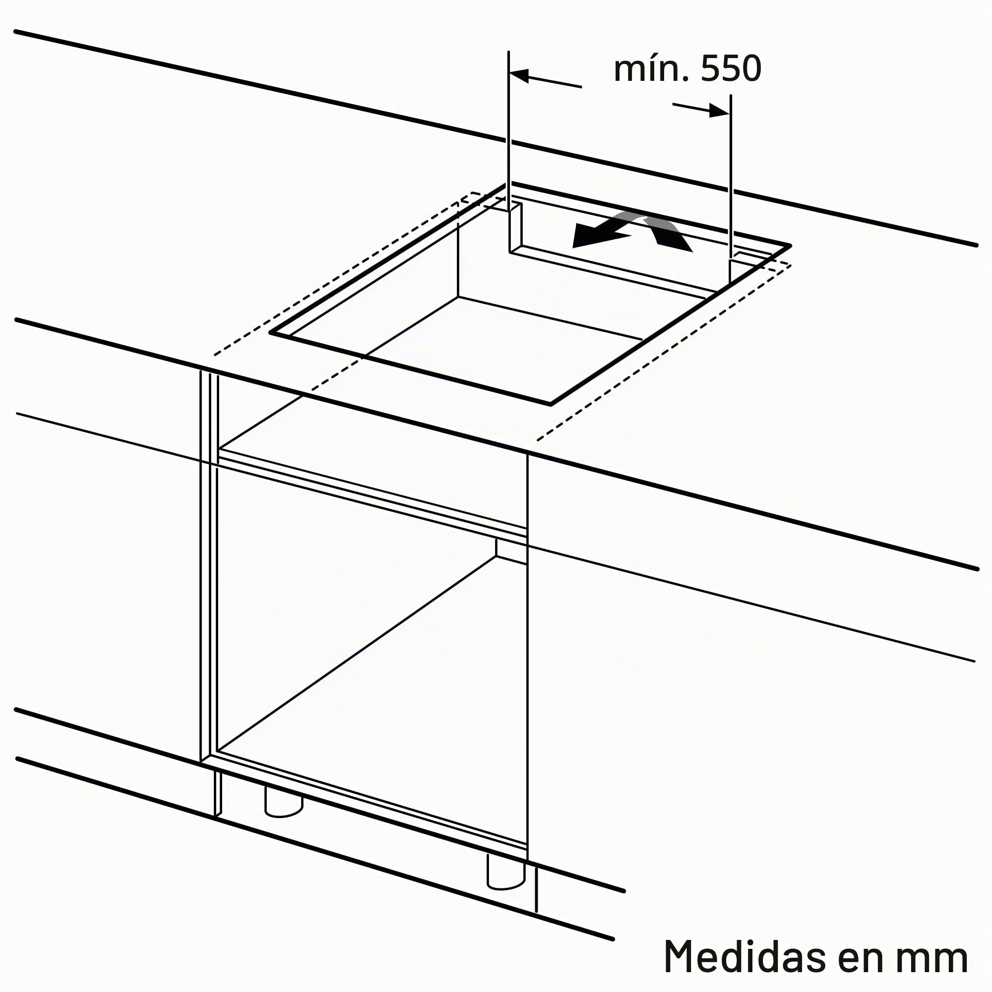 Bosch PIE631HB1E Serie 6 - Placa de inducción, DirectSelect | 60 cm, negro, 4 focos, temporizador con función de parada, tecla "Favoritos", ajuste automático de la campana