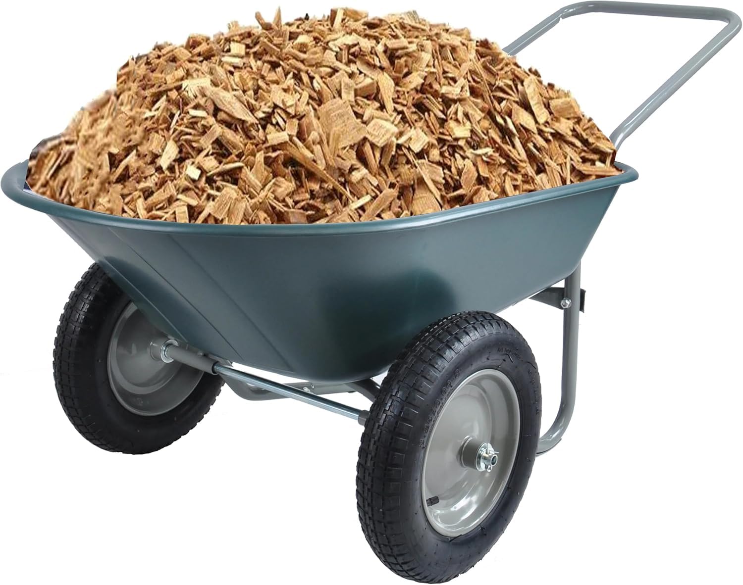Schwerlast Gartenwagen 2-Rad mit Kippfunktion, 600 kg Tragkraft, Handwagen mit Polywanne & Stahlrahmen, Ergonomischer Griff, rostresistent – Ideal für Garten, Hof & Outdoor
