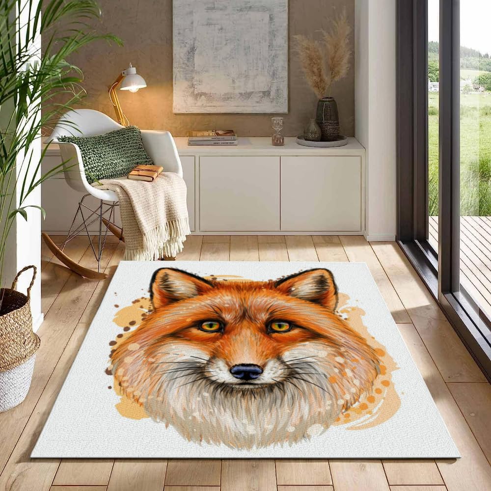 Produktbild von Katzenmotiv Teppich Für Wohnzimmer Und Schlafzimmer - Süße Kätzchen, Weich Kurzflor, Waschbar, Rutschfest, Fussmatte Innen, Kinderteppich