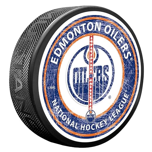 Sports Decor Edmonton Oilers Center Ice Puck