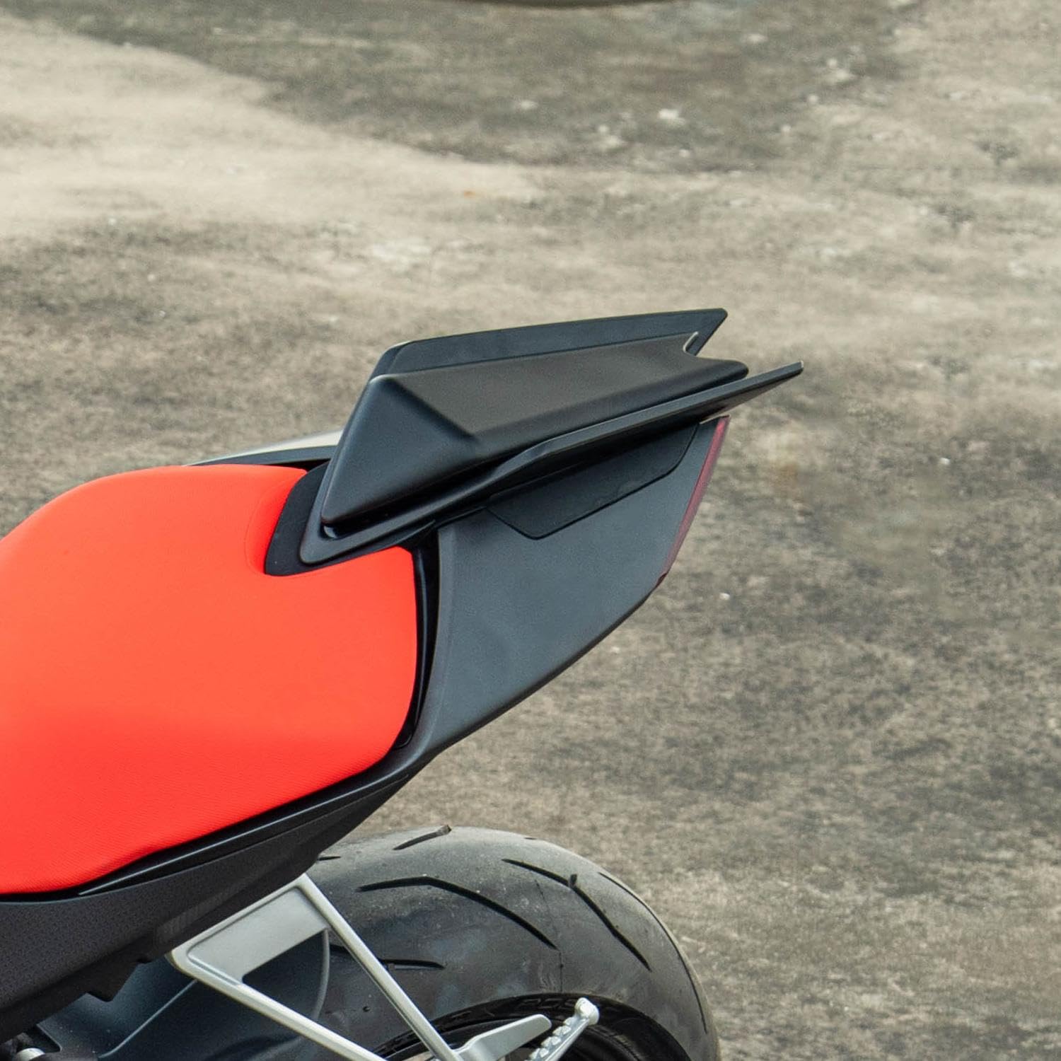 Motorrad Hinten Sitz Gugel Soziussitz für RS660 TUONO 660 2020 2021 2022 2023 2024 RSV4 2021-2024 Solo Sozius Sitzbezug Verkleidung kit (Matt-schwarz)
