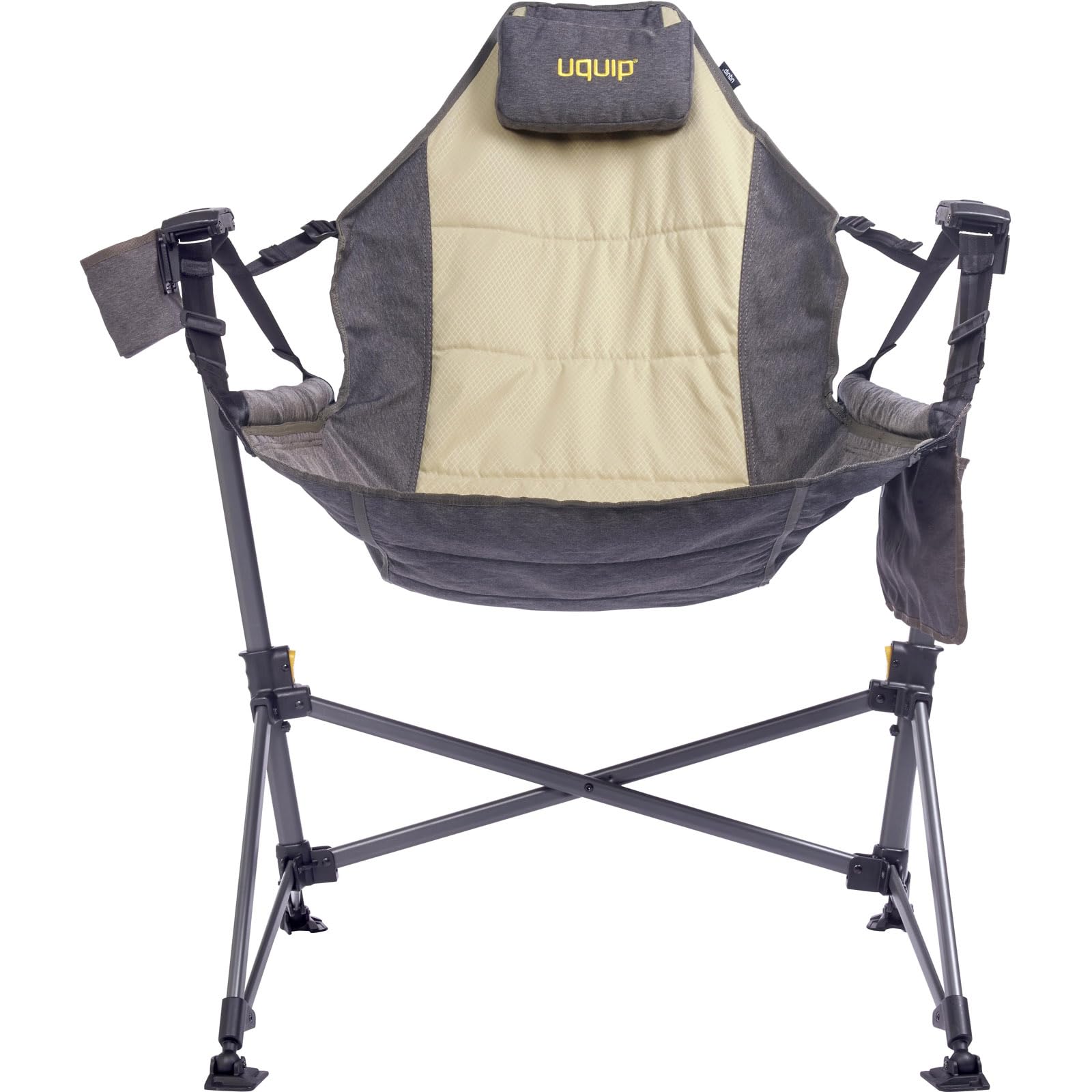 Uquip Chaise de Camping Rocky 2.0 Boulder I Chaise Pliante à Bascule jusqu'à 120 kg I Structure en Acier et Polyester I Idéale pour Le Camping, la Plage, Le Jardin et Les Festivals
