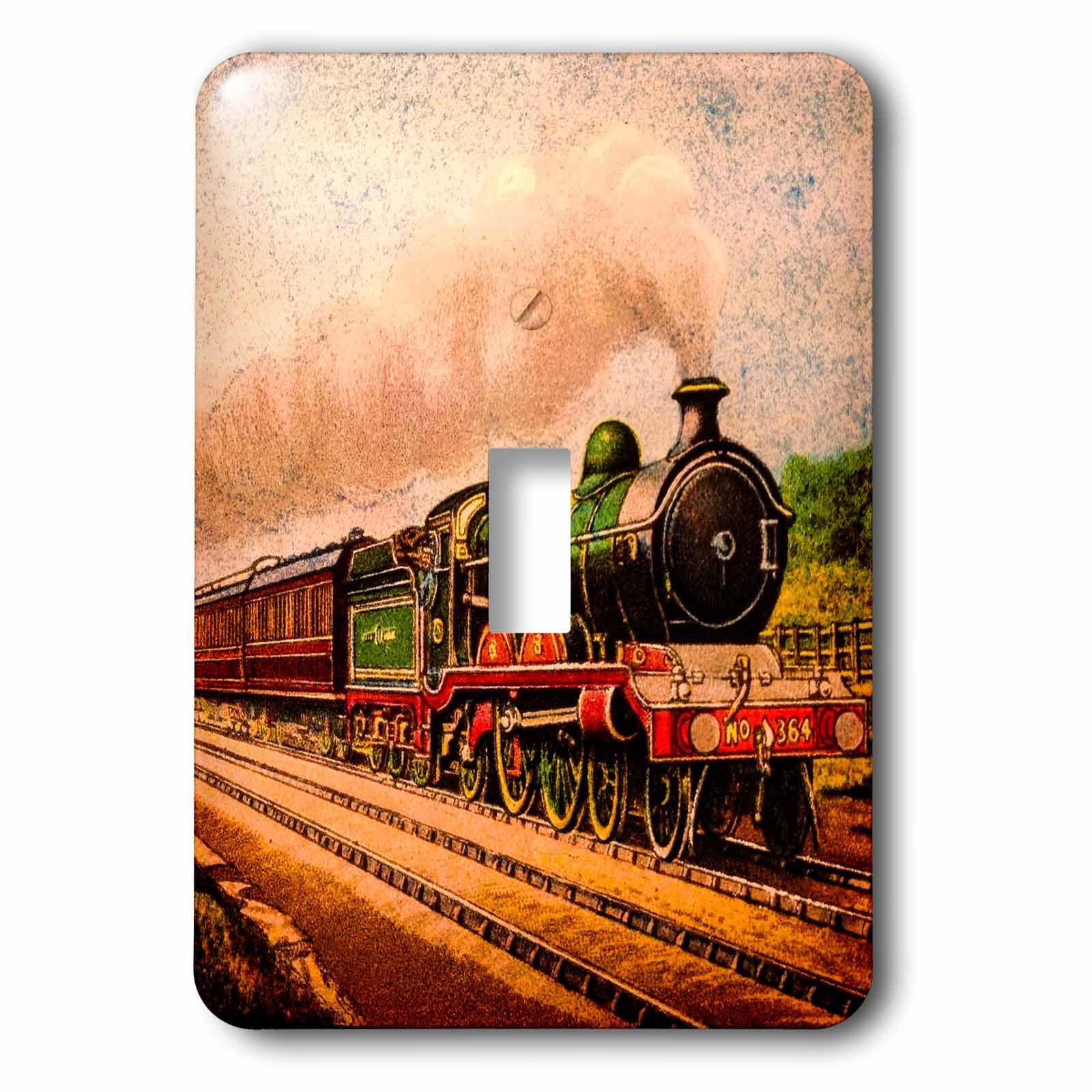 Interrupteur lanterne magique locomotive vintage pour embellir un mur blanc et terne