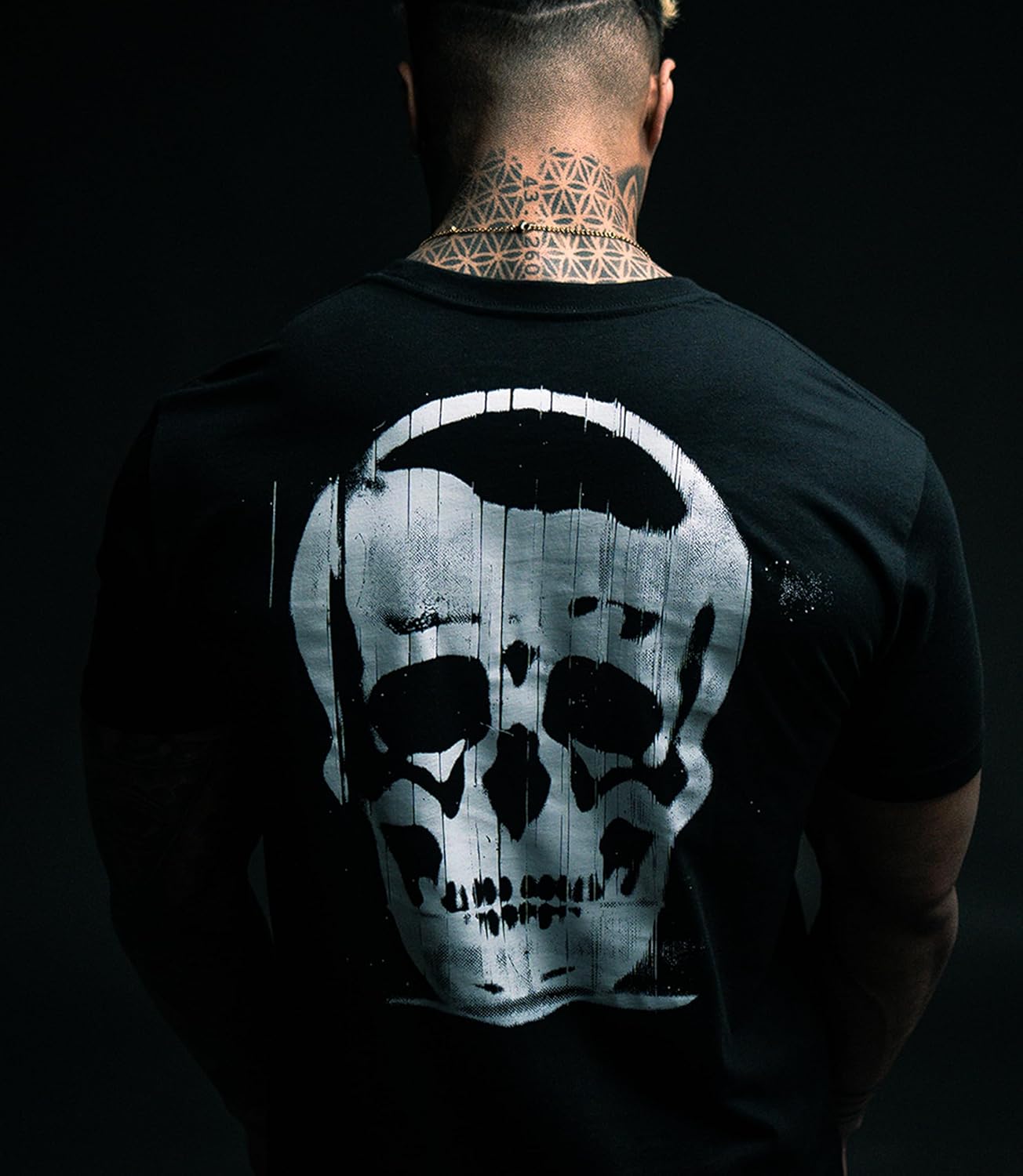 Gymreapers Skull Moisture Wicking T-Shirts for Men - Short Sleeve Workout Gym Shirts - Running Athletic Tees & Dry Fit Tshirt - Image 3