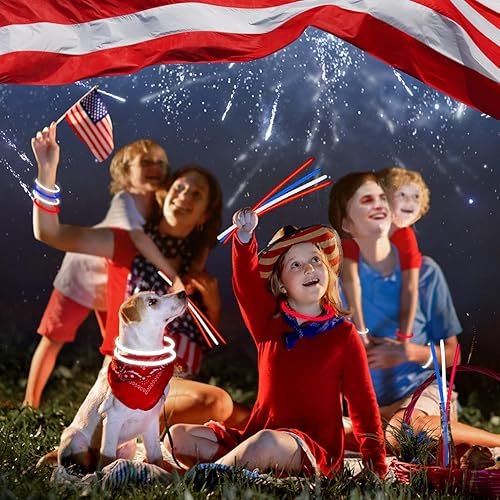 Miniatura 6 de 150 varillas azules brillantes con conectores a granel de 8 pulgadas, pulseras y collares que brillan en la oscuridad, suministros de fiesta de neón