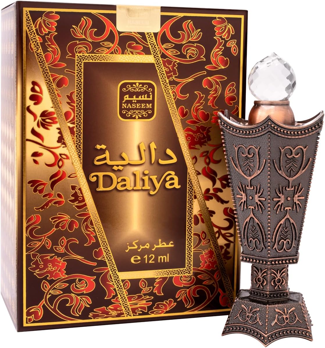 Naseem Daliya Perfume Oil 12ml - Subtle Eau De Parfum for Men & Women, Long Lasting Arabian Attar Fragrance with Fresh Citrus, Amber & Musk, Ideal for Everyday & Special Occasions