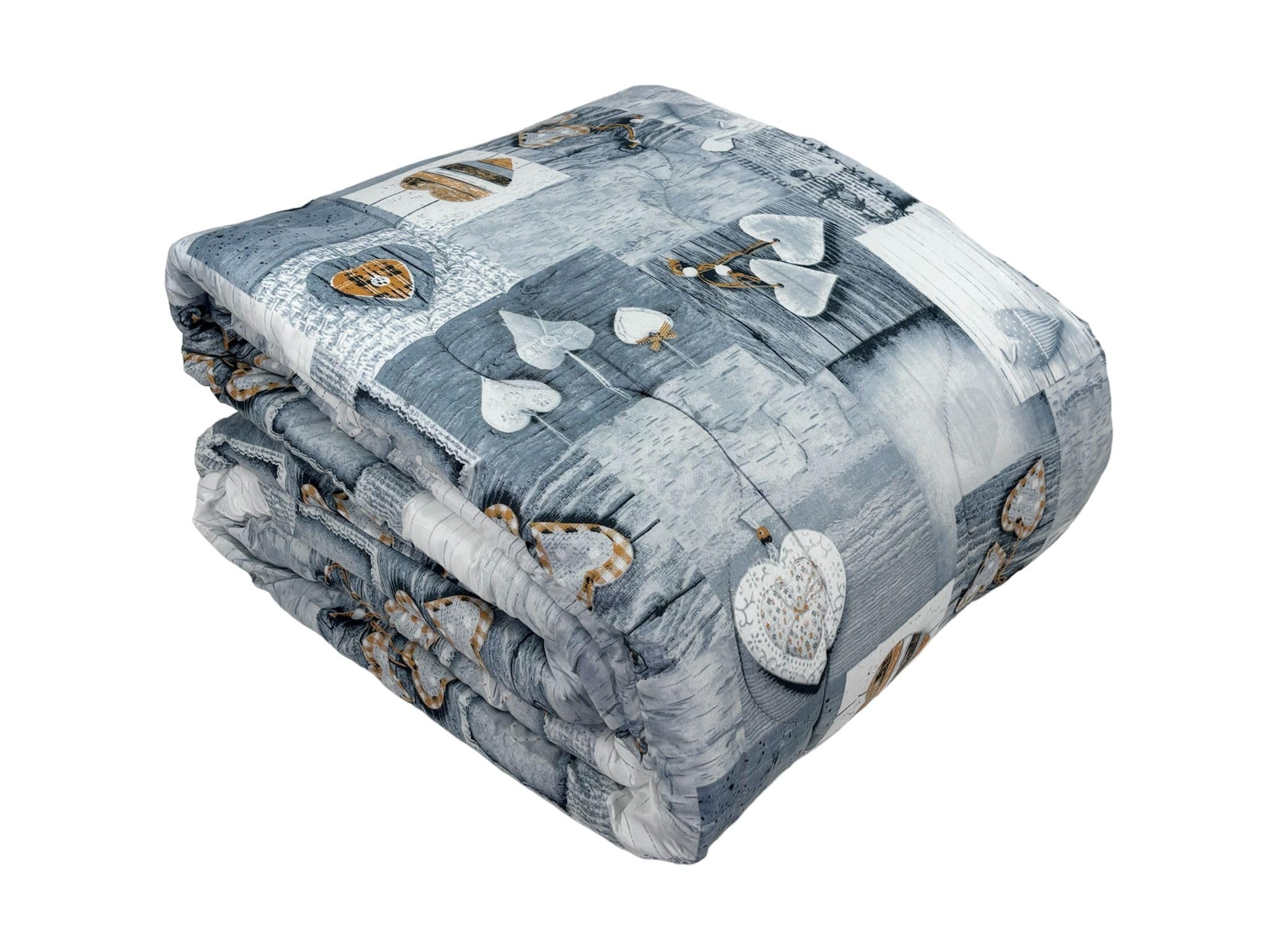 Tata Home Trapunta Invernale Grigia Shabby Chic In Morbida E