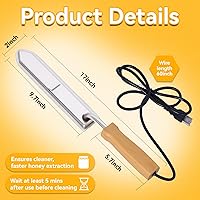 Vista 1 de BeeCastle Cuchillo eléctrico de destaponamiento de miel,Raspador eléctrico de acero inoxidable para destaponar miel,Cuchillo de extracción de miel