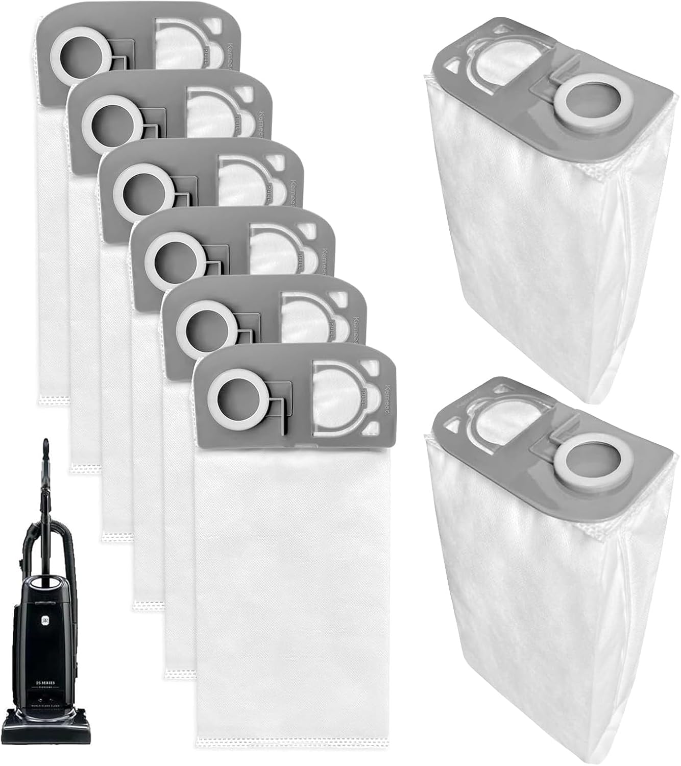 Alrens 8 Pack HEPA Vacuum Cleaner Bags for Riccar R25 Series R25S, R25D, R25P Upright Series Vacuums Cleaner, 5-Filtration Layers for Maximum Dust Trap