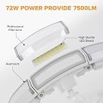 LUTEC 72W 6300LM LED Security Lights Motion Sensor Light Outdoor, 5000K Daylight, IP65 Waterproof, Dusk to Dawn, 3 Head Motion Detected Flood Light for Garage, Yard, Porch(White)