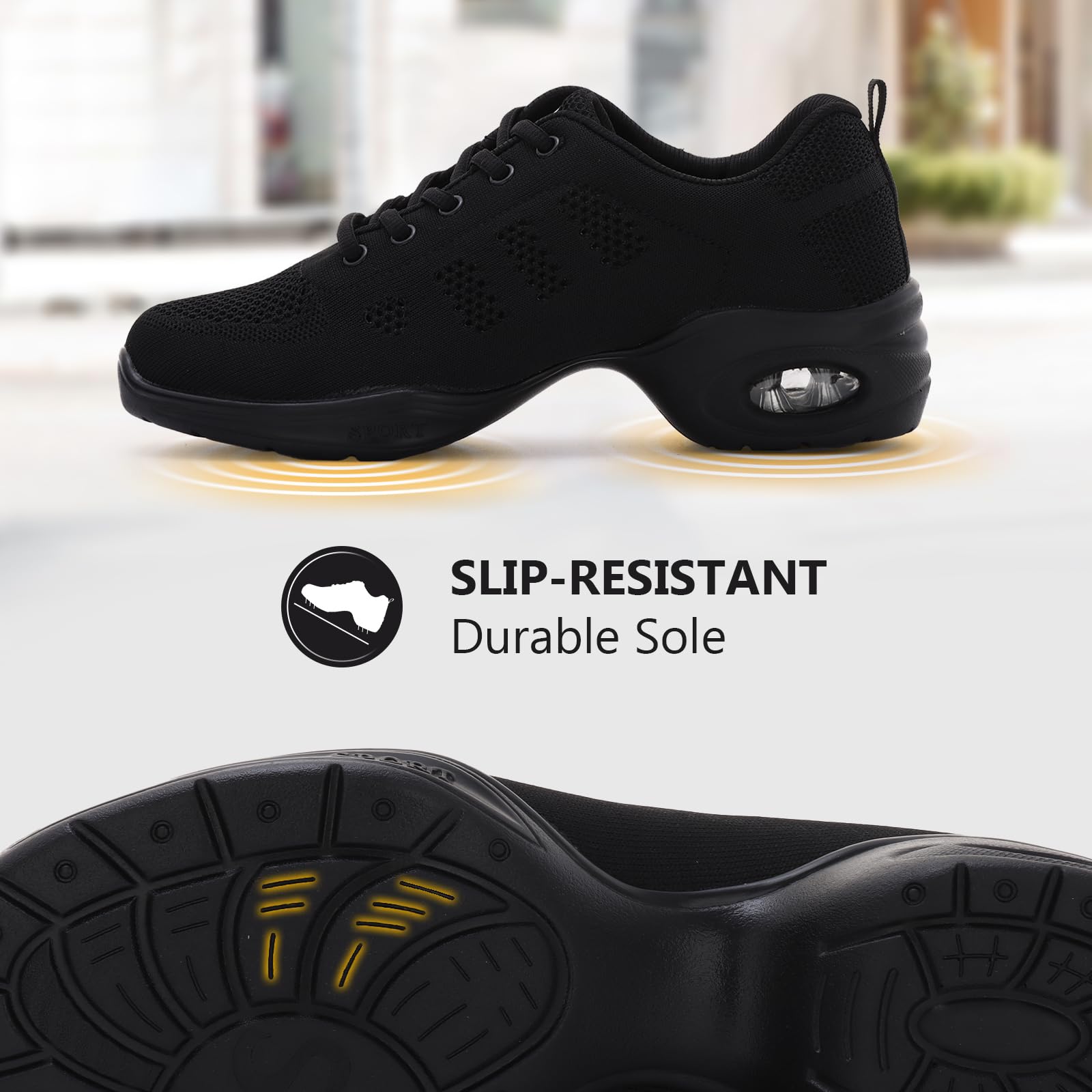 Mujer Zapatillas de Ballet Vier Jahreszeiten Cuatro Estaciones Estilo Jersey de Aire Transpirables Suaves Deporte Jazz Hip Hop Danza Moderna