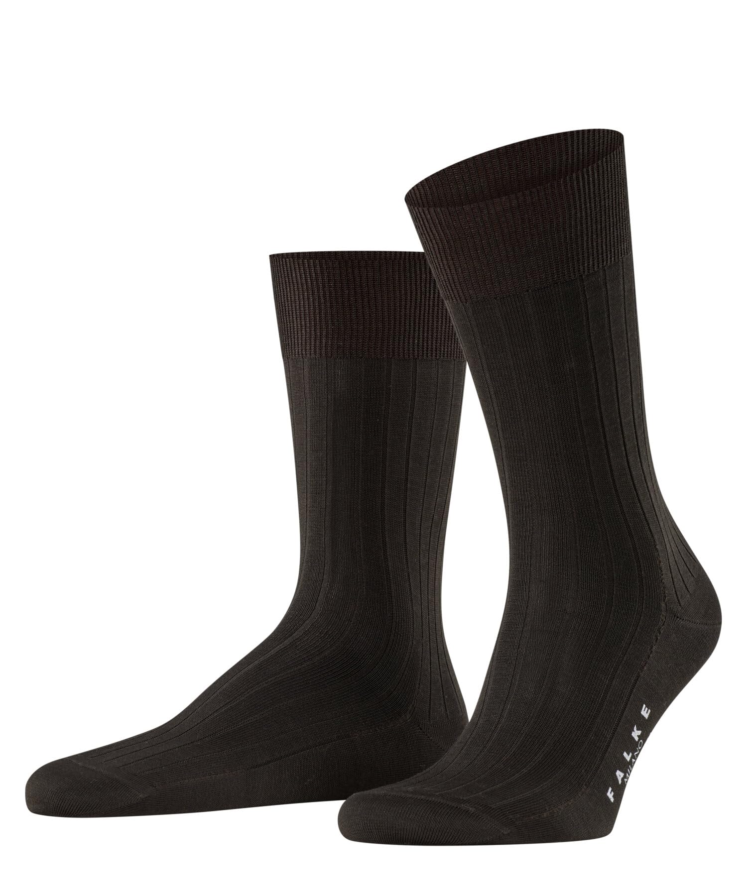 FALKE Men's Milano M SO Cotton Patterned 1 Pair Socks, Brown (Brown 5930), 8.5-9.5