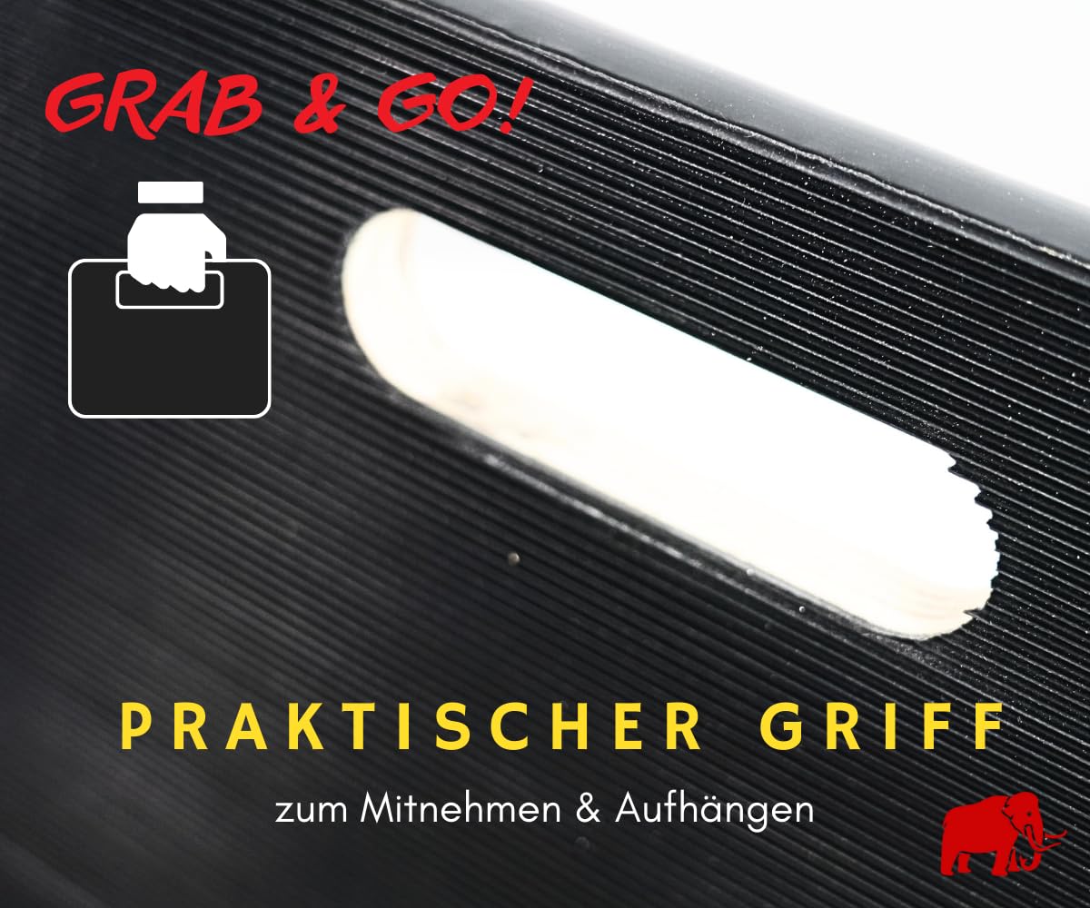 PROREGAL Profi Transportroller Hercules 40x60 cm Schwerlast bis 500 kg mit 4 Gummirollen & Griff, Sperrholzplatte mit Gummibelag rutschfest, 10er Set Rollbrett für Möbel Umzug Werkstatt Möbelroller
