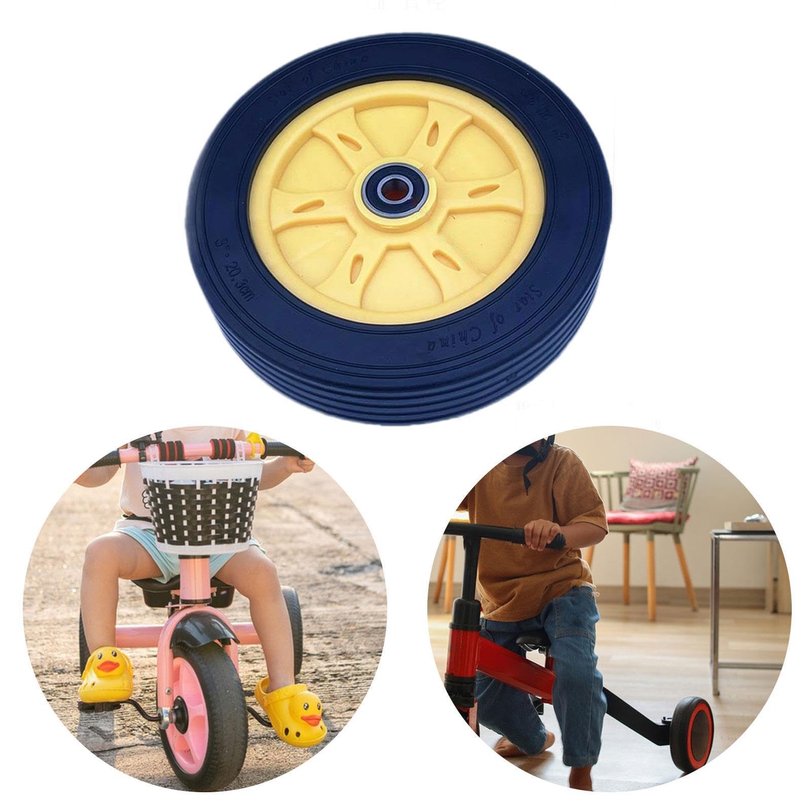 2 Roues De Remplacement Pour Tricycle Enfant - Universelles - Antidérapantes - Rose - Plastique Durable - 4