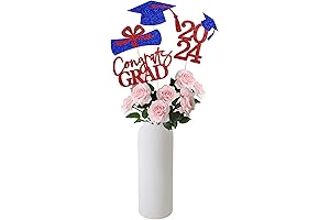 Gexolenu Double-Sided Red and Blue 2024 Graduation Centerpieces