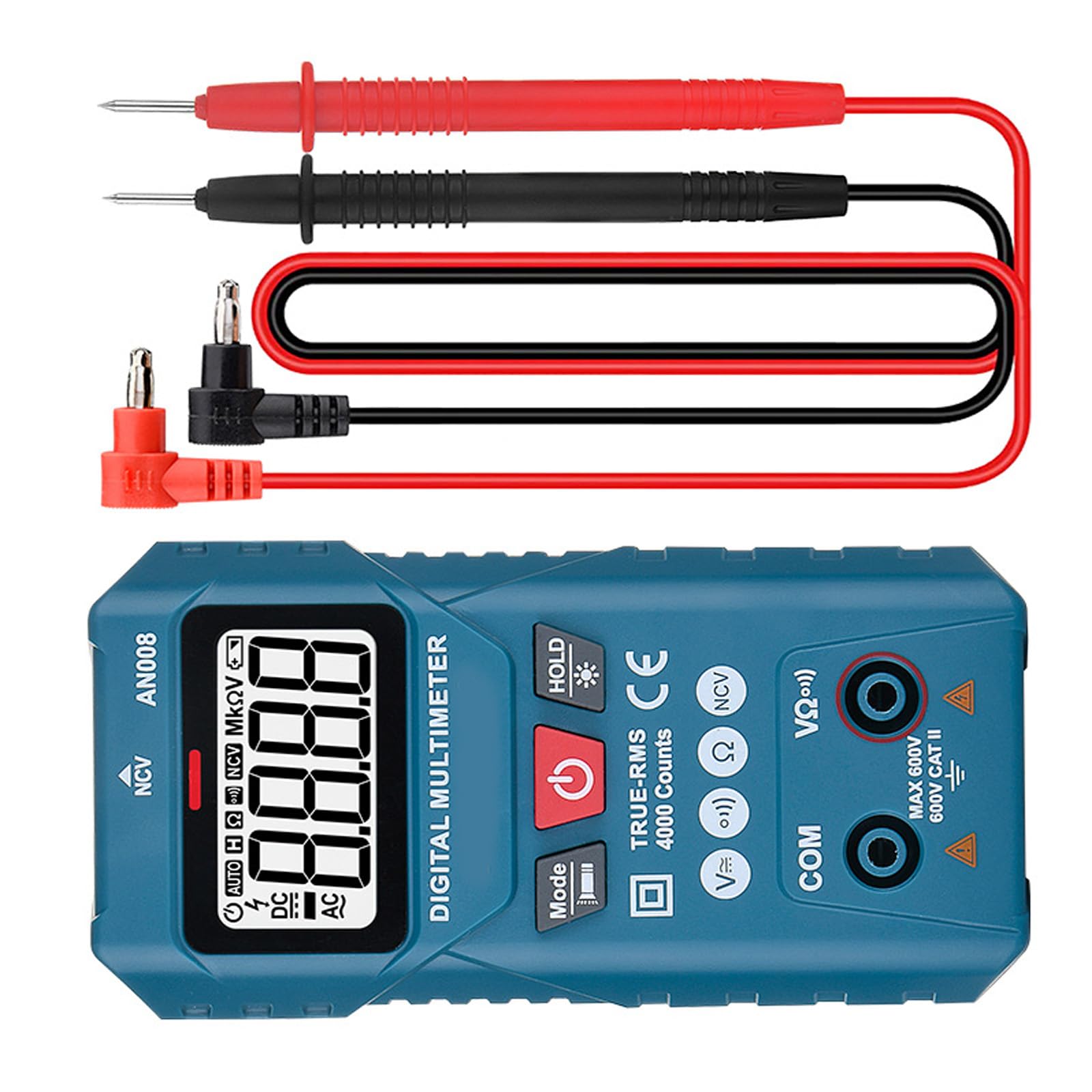 Digital Intelligent Multimeter Automatic Tester Not Electric Meter ABS for voltages Resistance & Continuity D