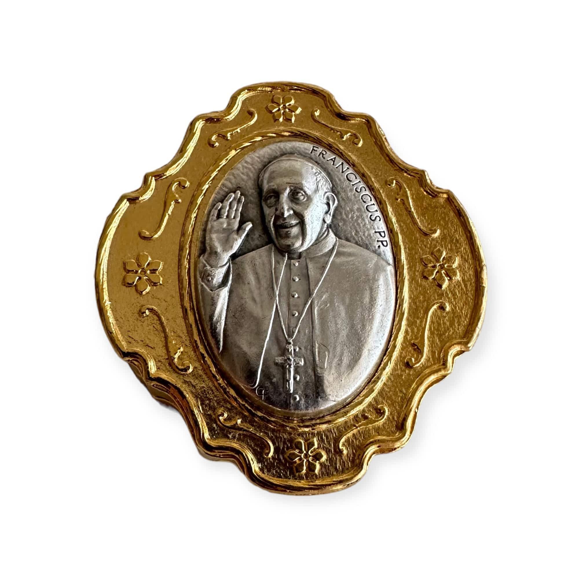 Catholically Dedicated to Pope Francis - Tiny Golden Rosary w/Case - Blessed by Pope