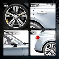 Vista 4 de Kewucn 14 calcomanías para automóvil, logotipo deportivo, calcomanías para la parte trasera del automóvil y calcomanías de espejo, rayas Amarillo