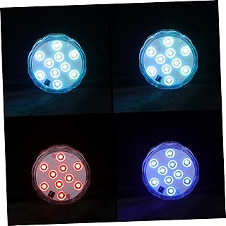 Parliky 4 Pçs Luminária De Piscina Luz Subaquática Luz Submersível Aquário Luzes De Piscina Luzes Subaquáticas De Plástico Lâmpada De Mesa Piscina Subaquática Luzes LED LED Controle