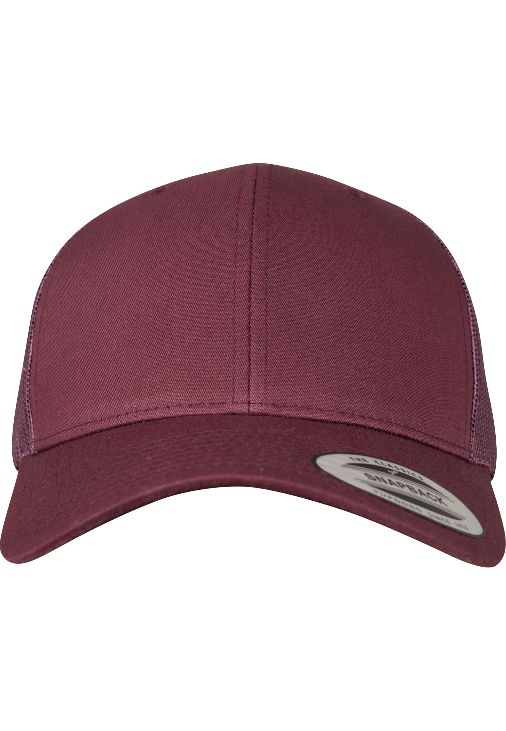 Flexfit Snapback Unisex Baseball-Mütze | Trucker Kappe Mesh Basecap, Rot (maroon), Gr. One size