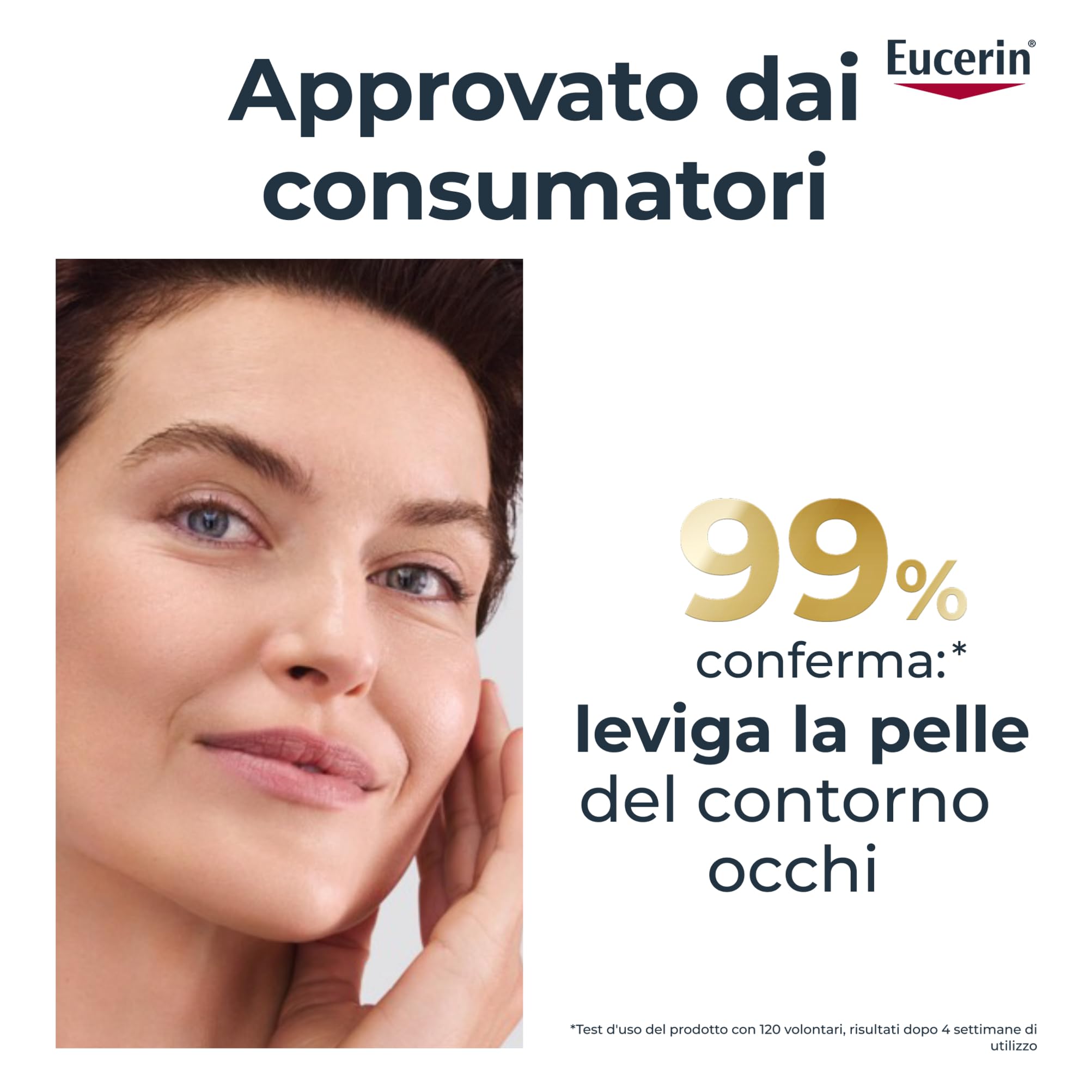 Eucerin Hyaluron-Filler + Elasticity Contorno Occhi SPF 20 15ml, Crema contorno occhi antirughe e crema occhiaie 2in1, Formula con Acido Ialuronico per tutti i tipi di pelle
