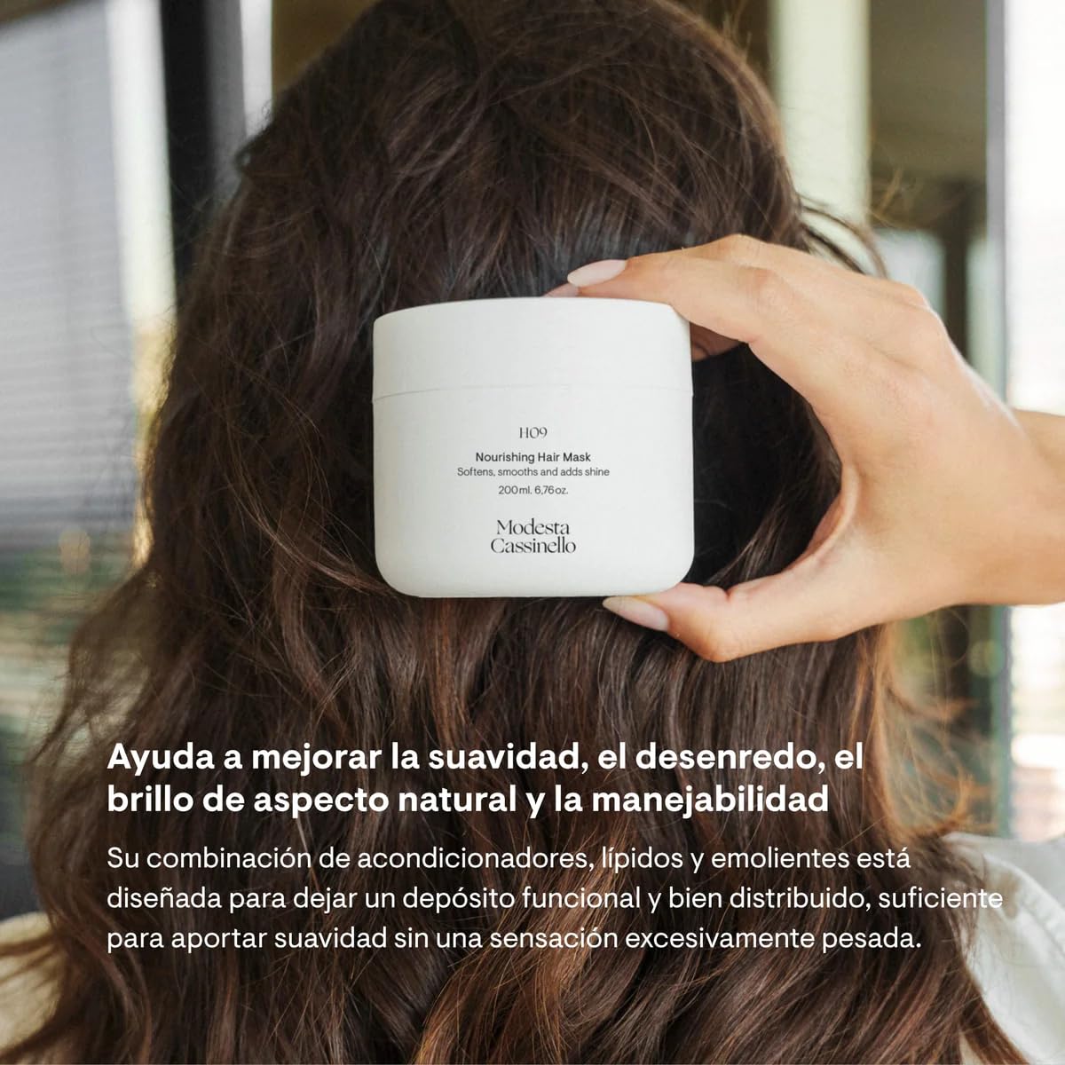 Modesa Cassinello - H09 Mascarilla Capilar - Tratamiento Intensivo Reparador con Escualano y Aceites Mediterráneos - Mascarilla Hidratante para Cabellos Dañados - Apta para Método Curly - 100 ml