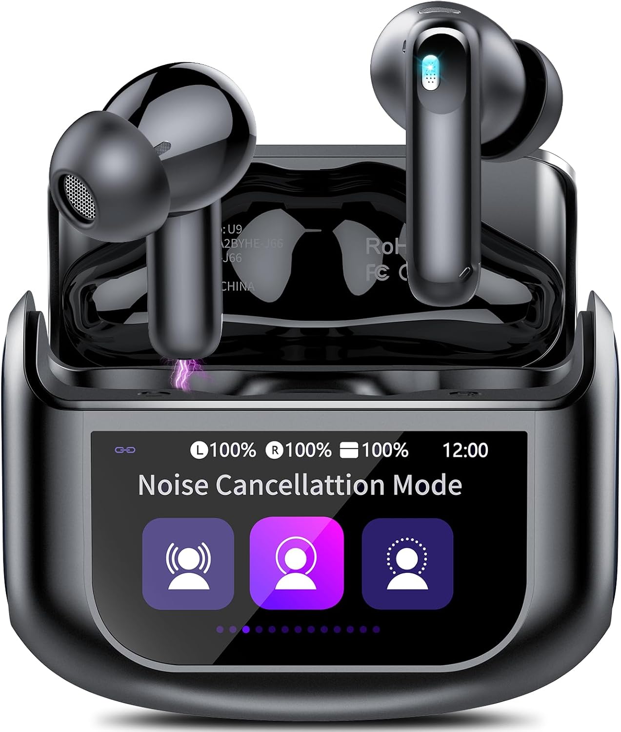 Wireless Earbuds, Bluetooth 5.4 Headphones Multi-Function Touch Screen with 5 EQ Modes, 48H Ear Buds Bass Stereo with ANC Noise Cancelling/Transparency Mode, IPX7 Bluetooth Earbuds for Android/iOS Wireless Earbuds, Bluetooth 5.4 Headphones Multi-Function Touch Screen with 5 EQ Modes, 48H Ear Buds Bass Stereo with ANC Noise Cancelling/Transparency Mode, IPX7 Bluetooth Earbuds for Android/iOS